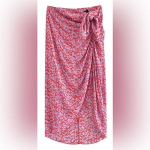 Zara Floral Midi Skirt